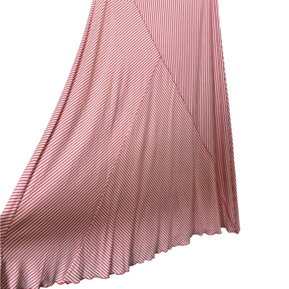 Oilily Red and White Striped Flowy Skirt with Large Rosette Sz M - Picture 6 of 11